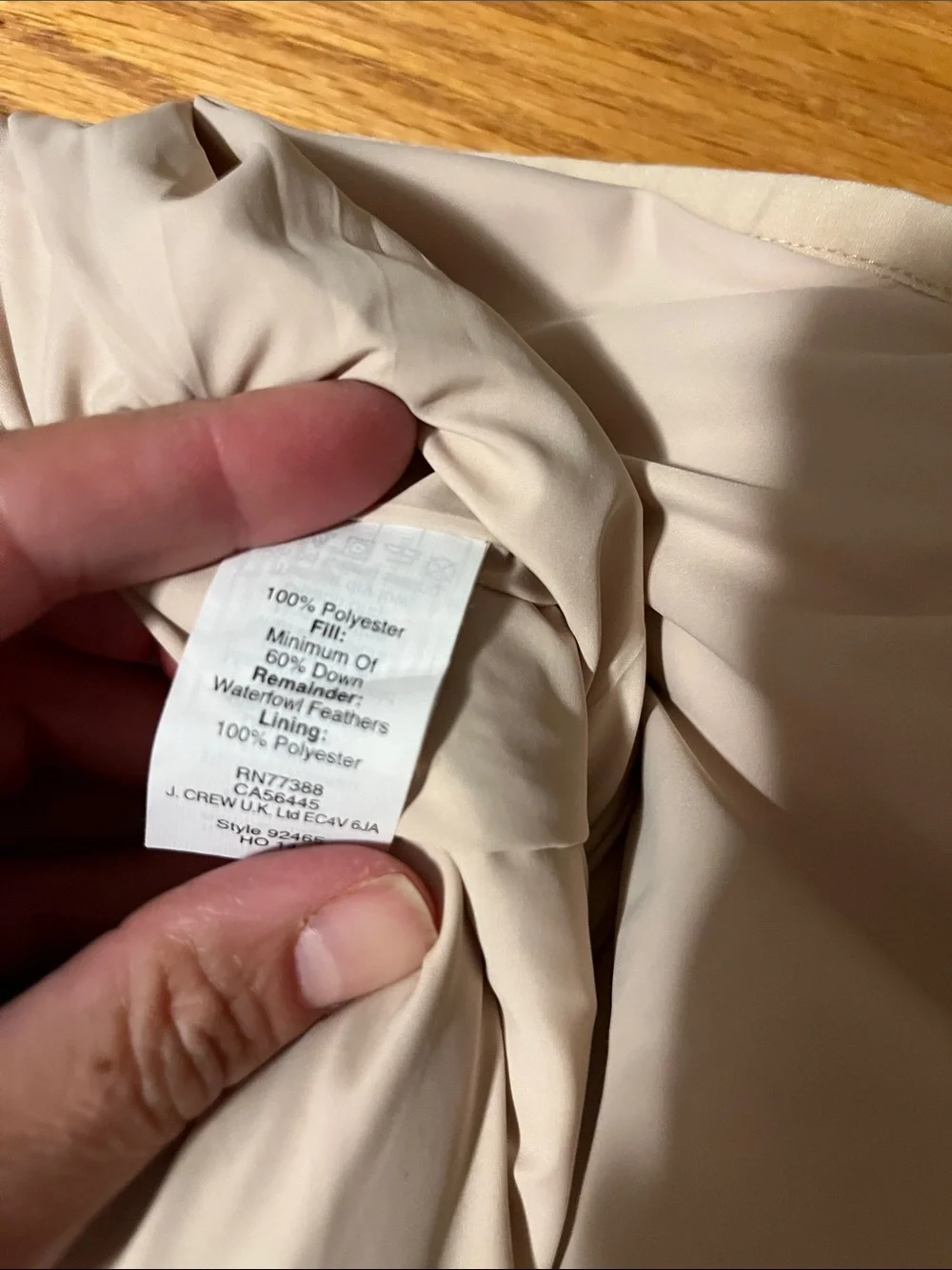 J. Crew Quilted Stand-Collar Puffer Vest in Light Beige